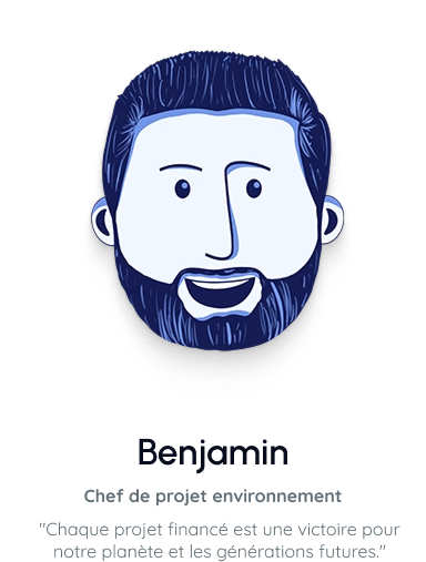 Illustration de Benji, membre actif de l’équipe de Waters Matters, entreprise à impact engagée pour la planète